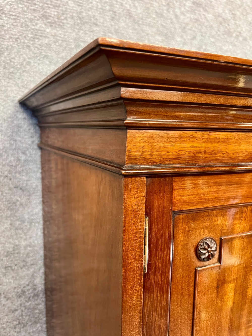 Bow Fronted Mahogany Linen Press  View IX