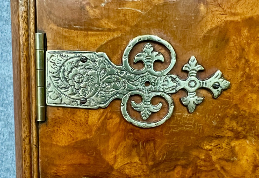 Queen Anne Style Burr Walnut Cocktail Cabinet View V