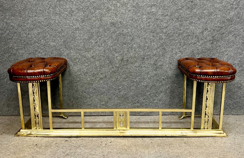 Antique Brass & Leather Club Fender