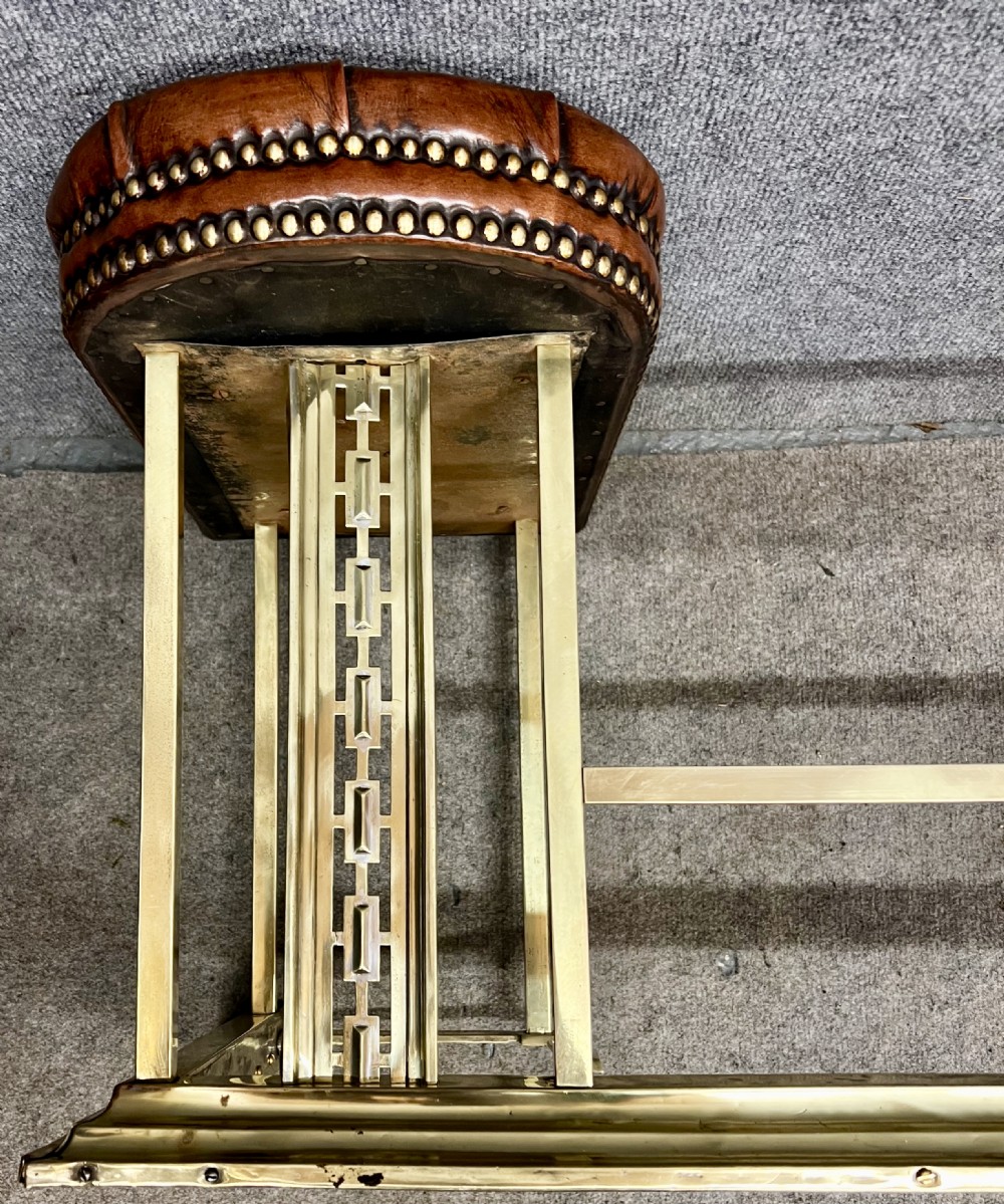 Antique Brass & Leather Club Fender View IV