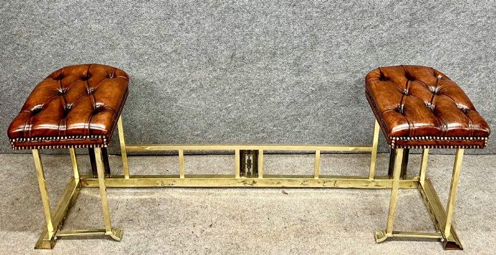 Antique Brass & Leather Club Fender View VI