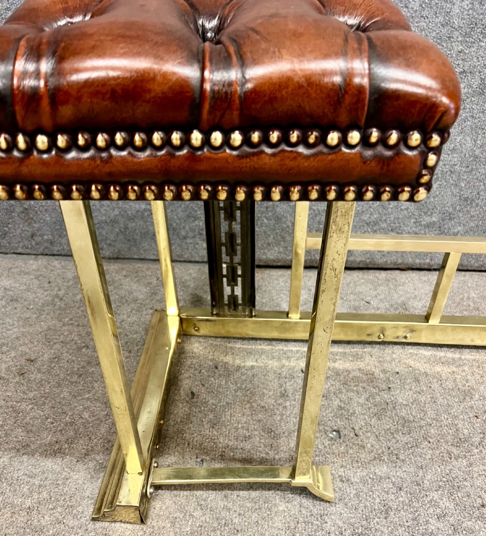 Antique Brass & Leather Club Fender View VII