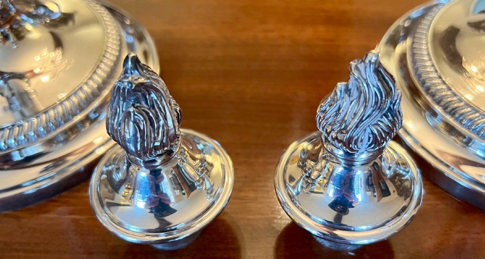 Pair of Goldsmiths & Silversmiths Silver Plated Candelabra View X