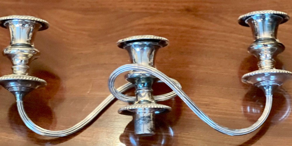 Pair of Goldsmiths & Silversmiths Silver Plated Candelabra View XI