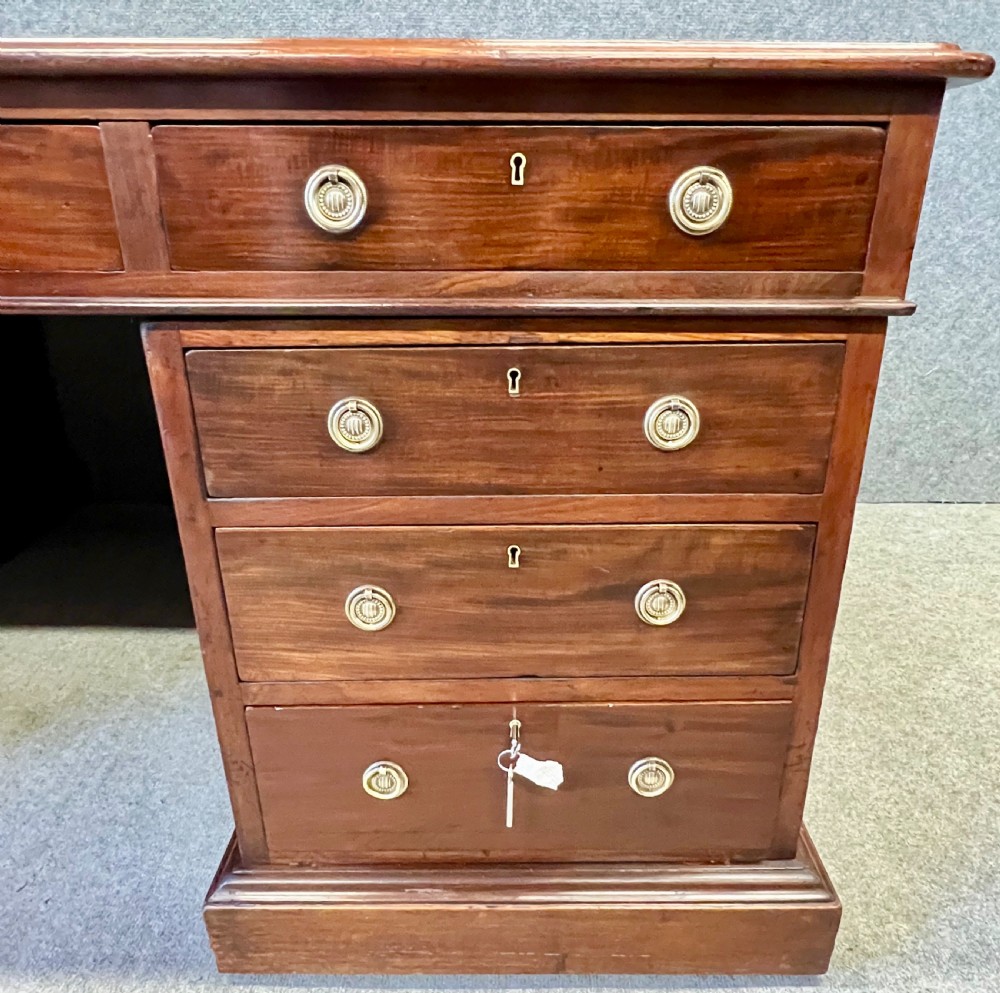 Very Large (6ft.X4ft.) George III Mahogany Partners Desk View V