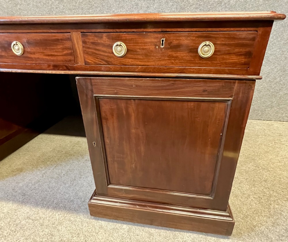 Very Large (6ft.X4ft.) George III Mahogany Partners Desk View X