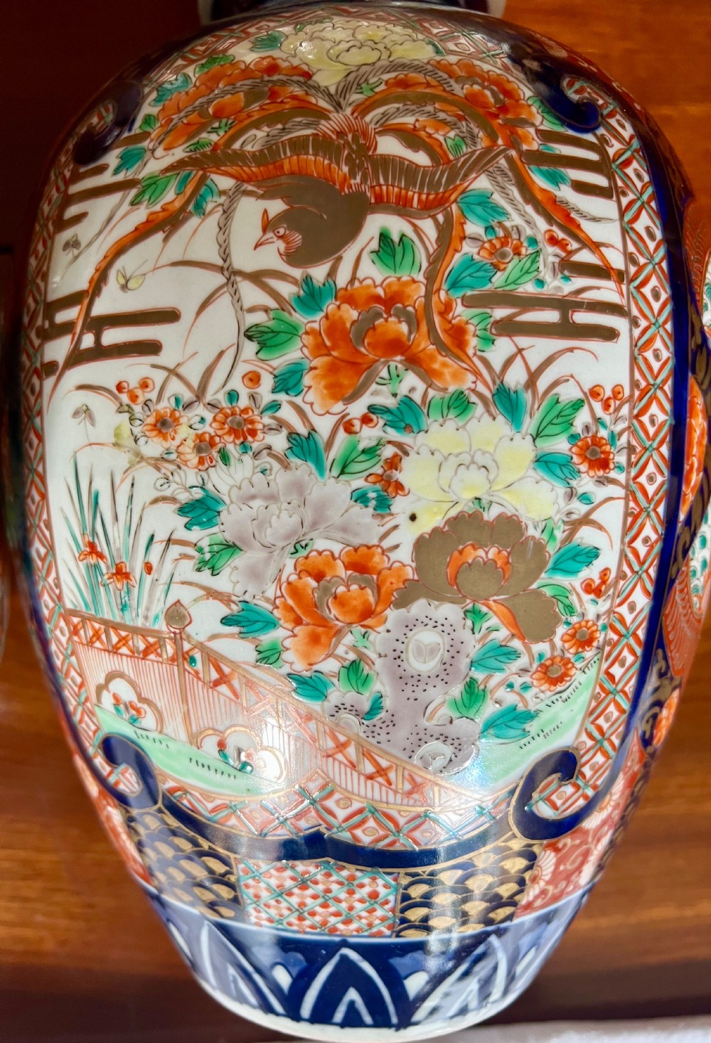 Pair of Antique Imari Vases View IV