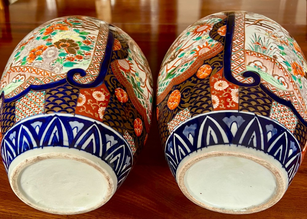 Pair of Antique Imari Vases View VI