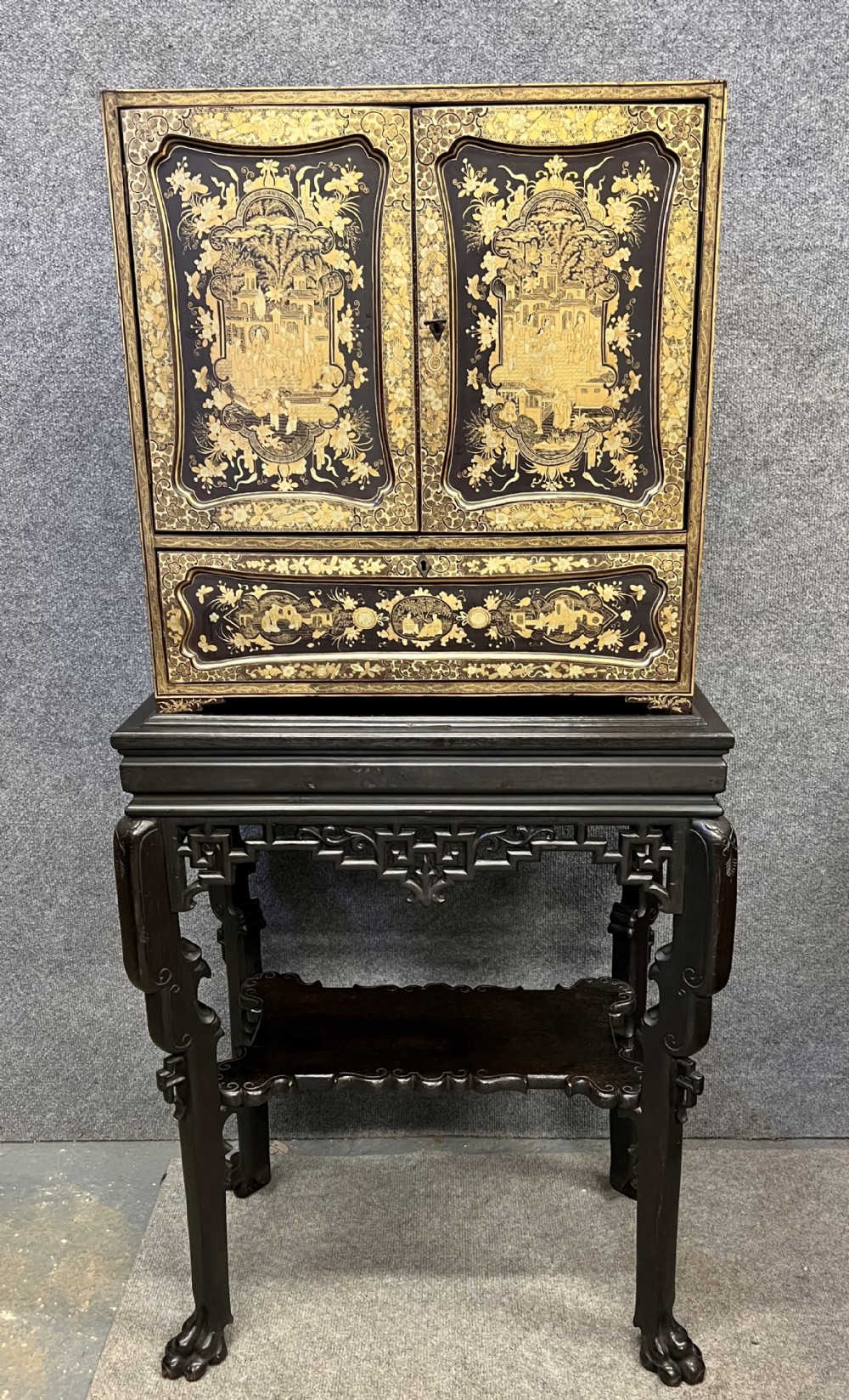 Fine Chinese Export Cabinet on Stand