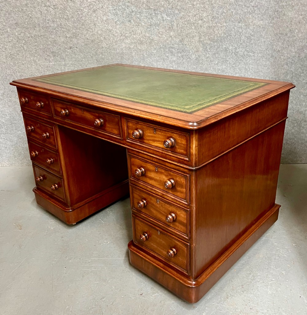 Top Quality Victorian Mahogany Pedestal Desk View II