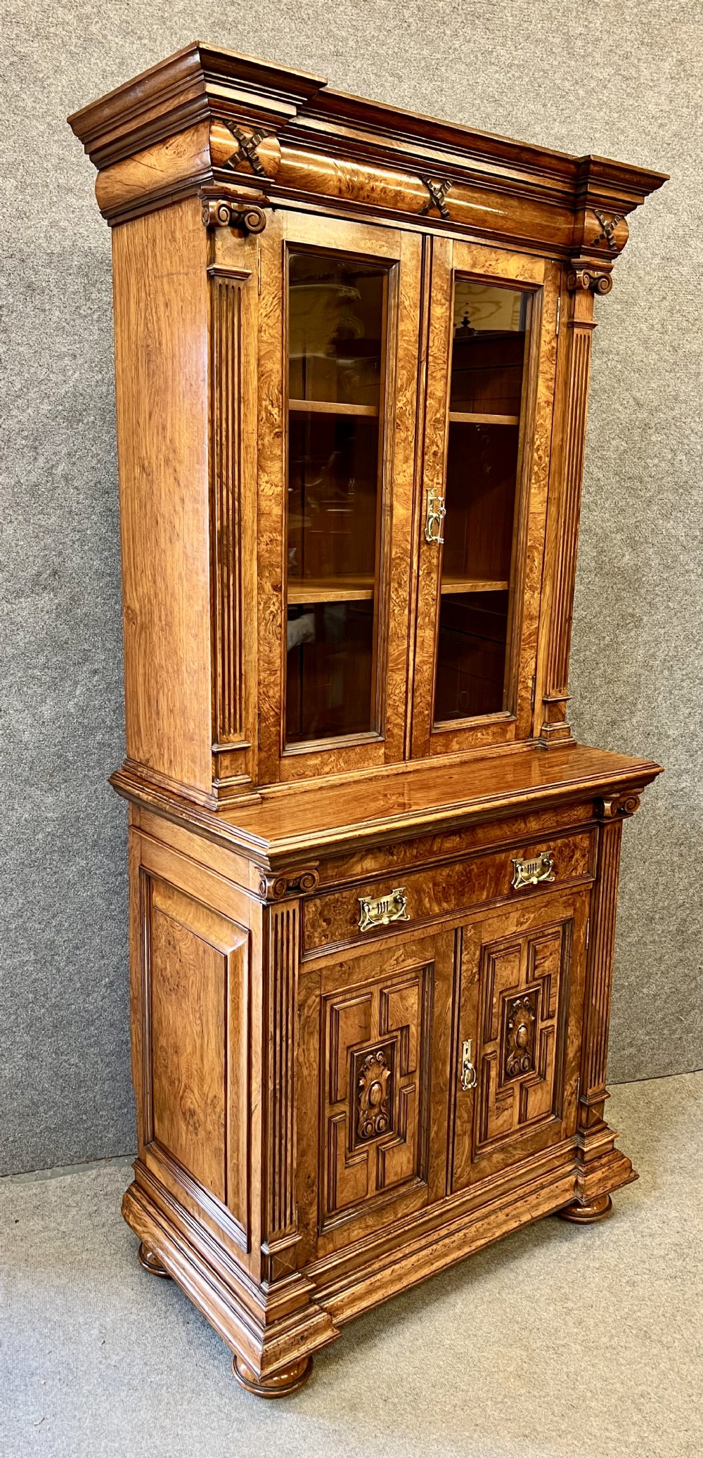Stunning Victorian Pollard Oak Bookcase