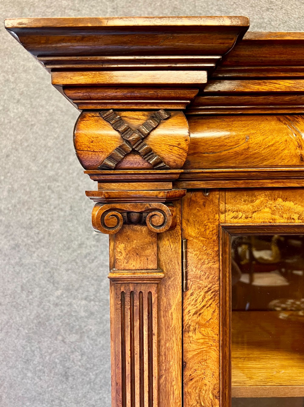 Stunning Victorian Pollard Oak Bookcase View IV