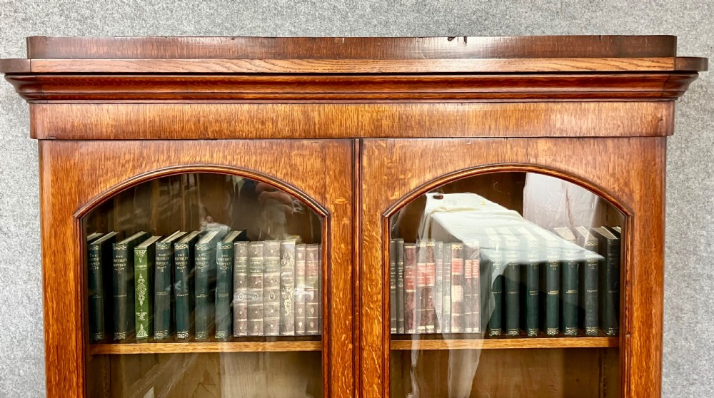 Large Victorian Oak Bookcase View VII