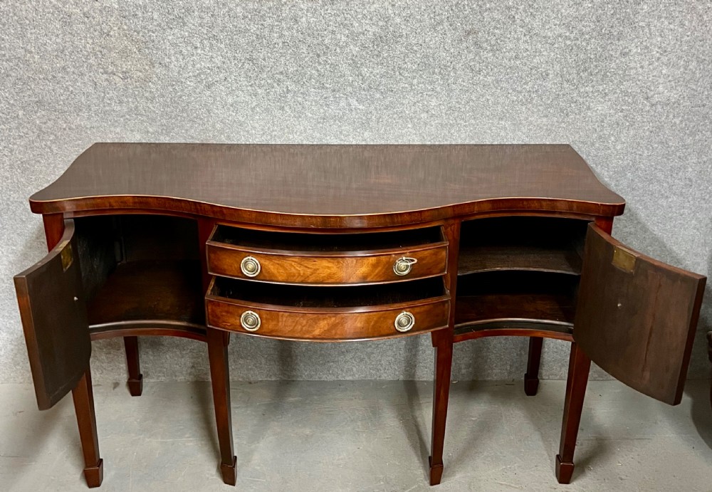 Antique Georgian Serpentine Sideboard View IV