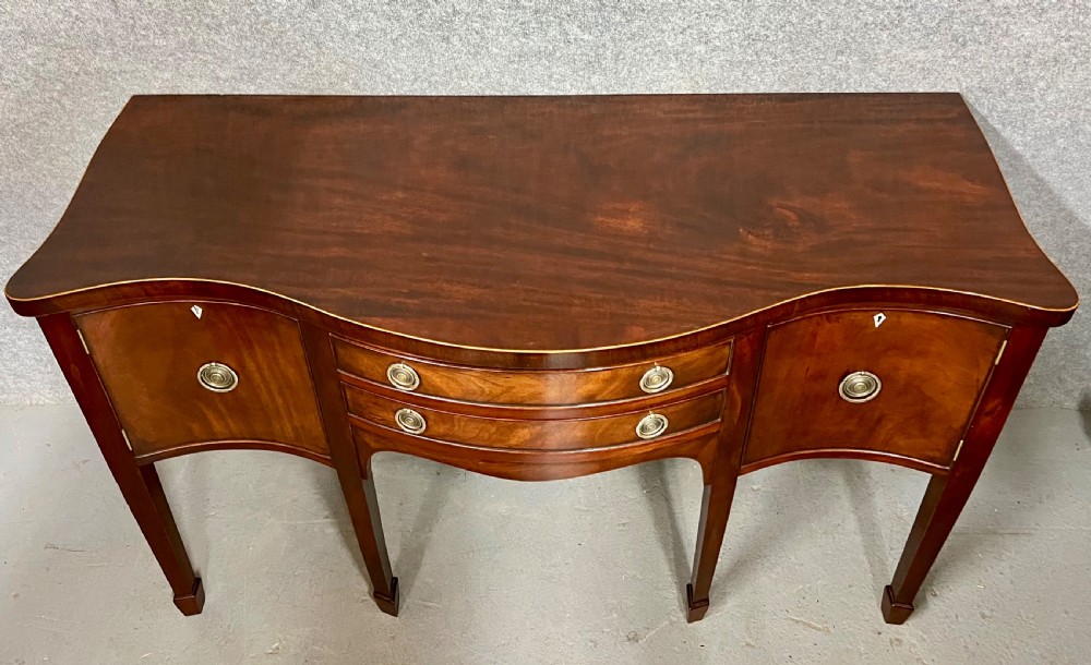 Antique Georgian Serpentine Sideboard View VIII