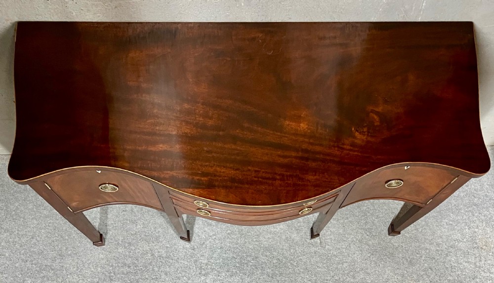 Antique Georgian Serpentine Sideboard View IX
