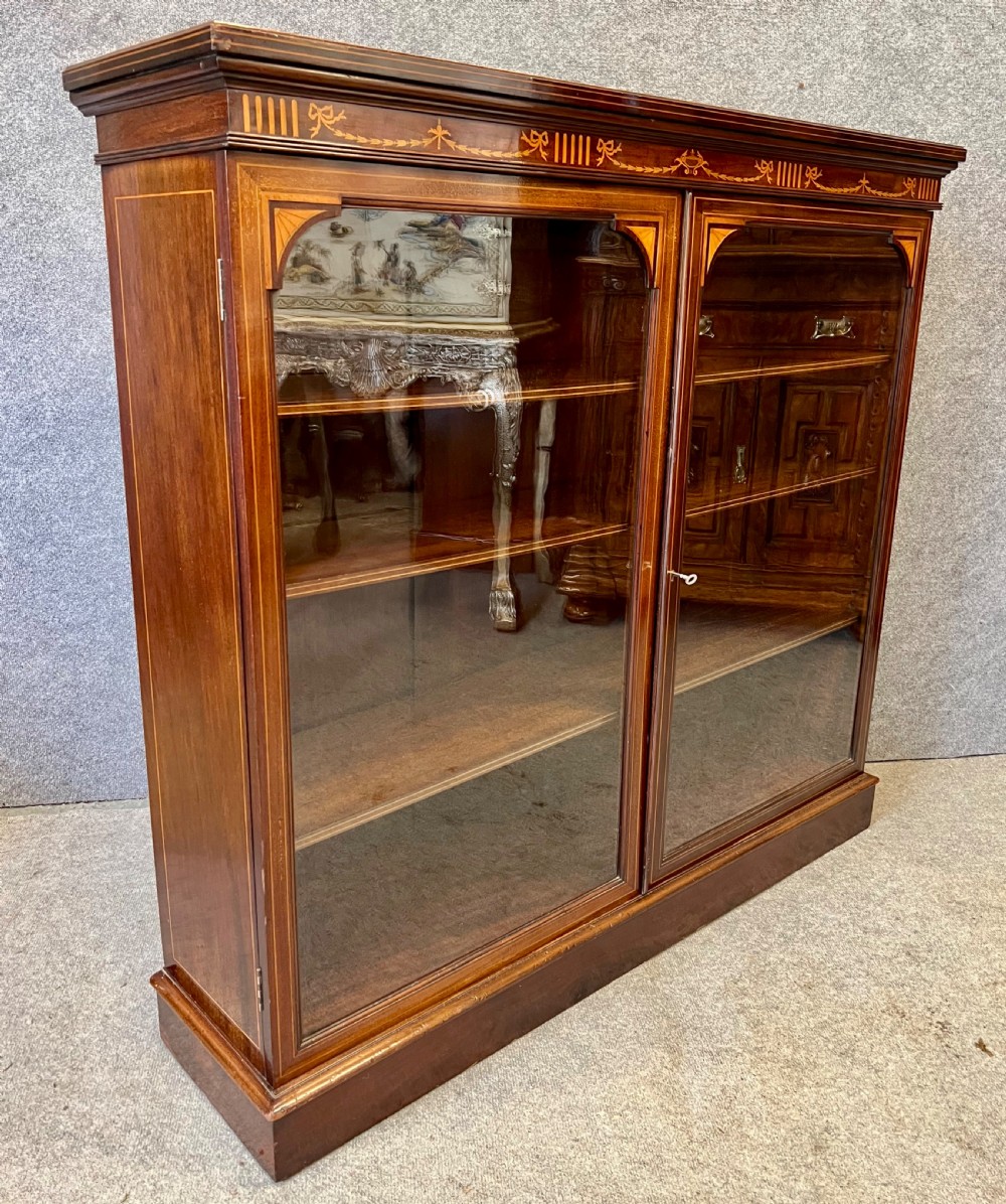 Good Quality Inlaid Mahogany Bookcase View III