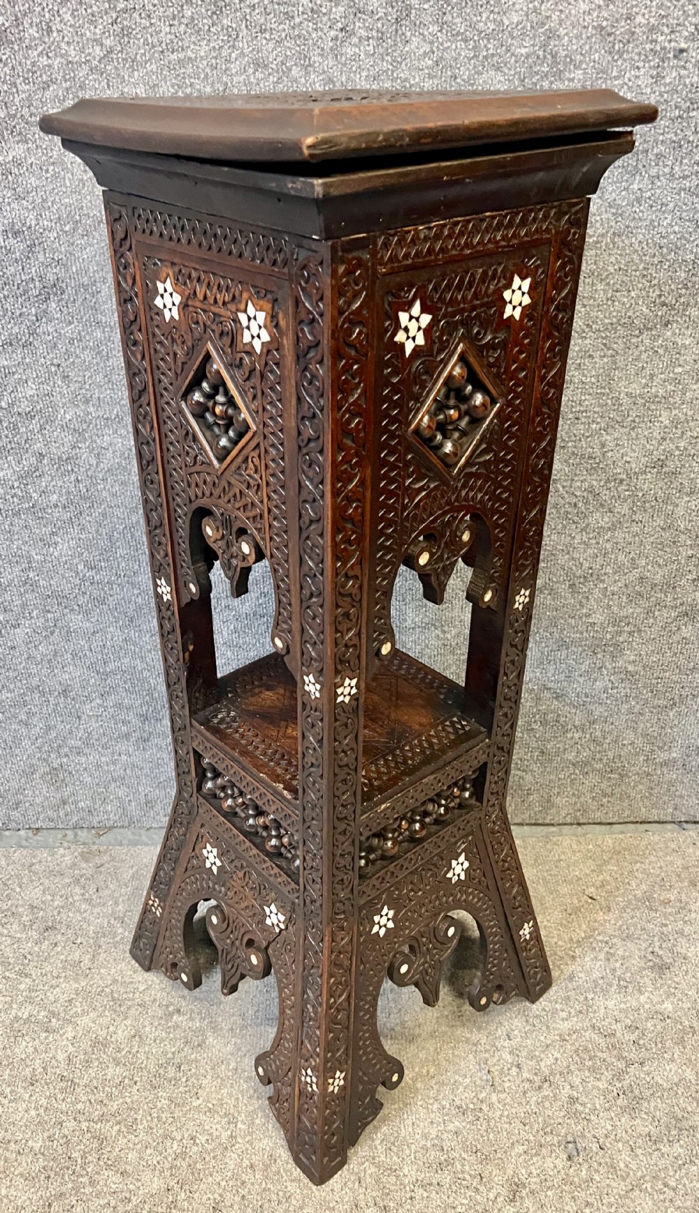 Unusual Moorish Torchere Plant Stand