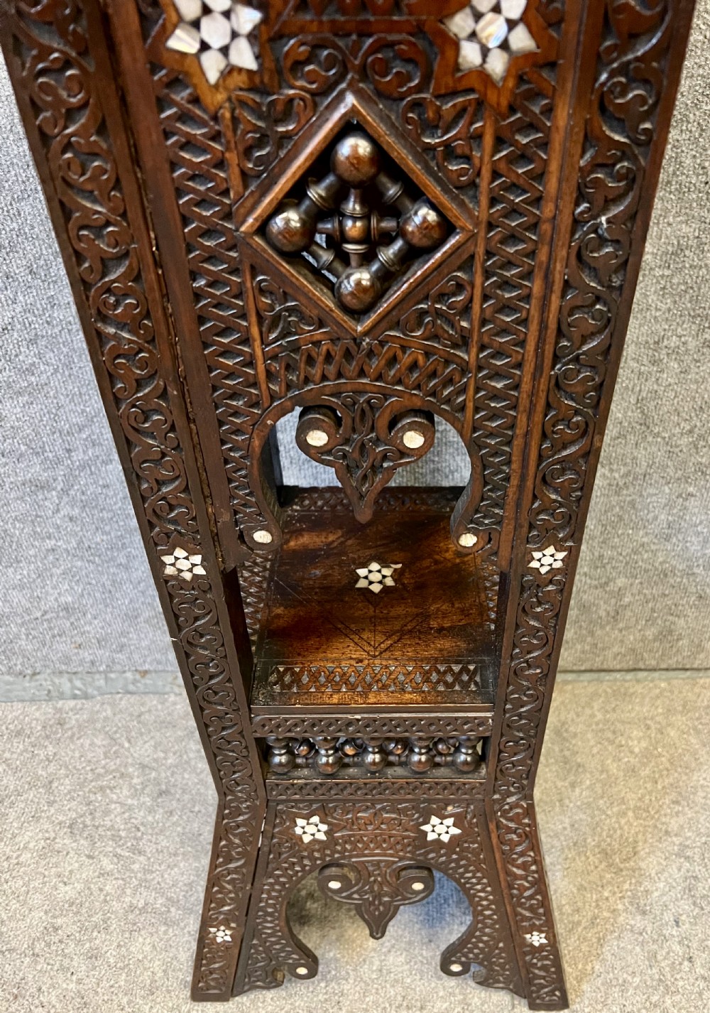 Unusual Moorish Torchere Plant Stand View IV