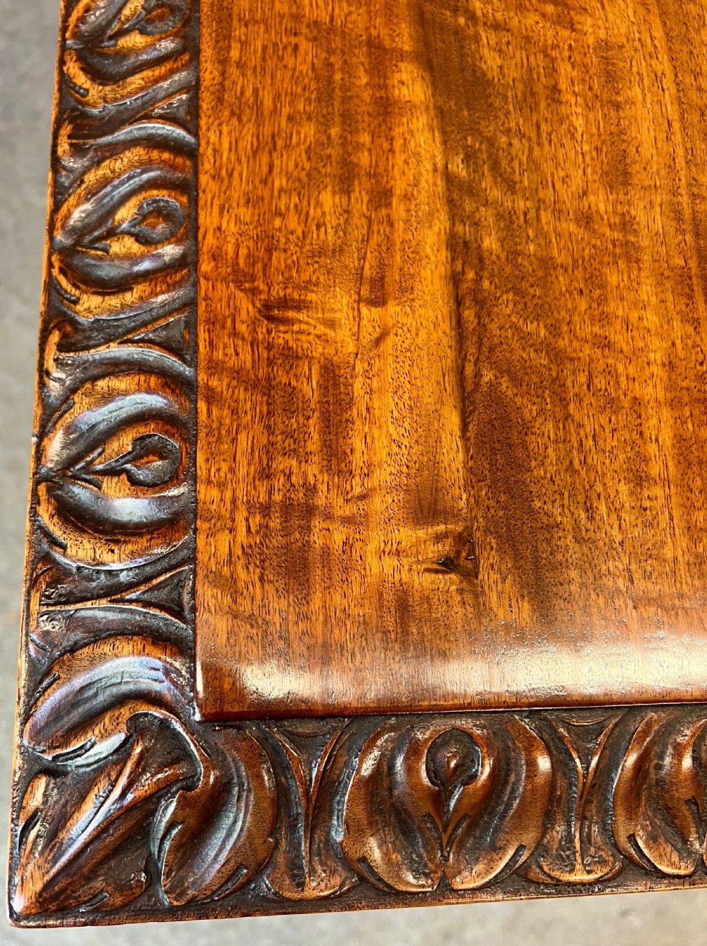 Antique Freestanding Spanish  Walnut Library Writing Table  View V
