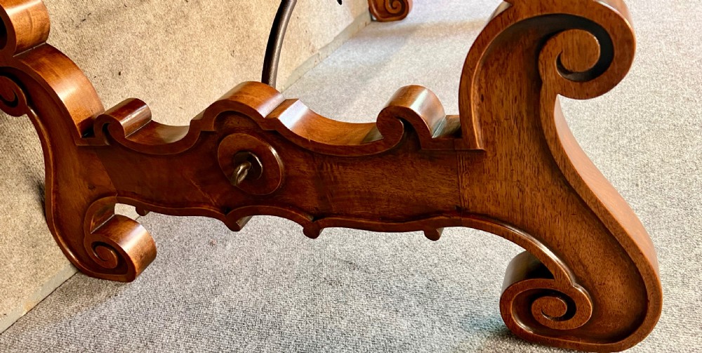 Antique Freestanding Spanish  Walnut Library Writing Table  View VIII