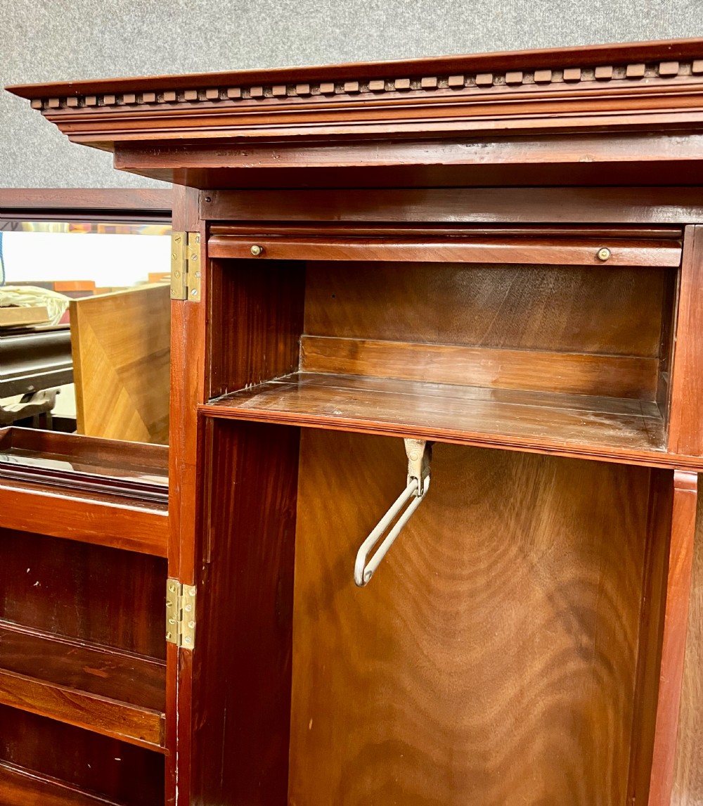 Edwardian Mahogany & Inlaid Compactum Wardrobe View VI