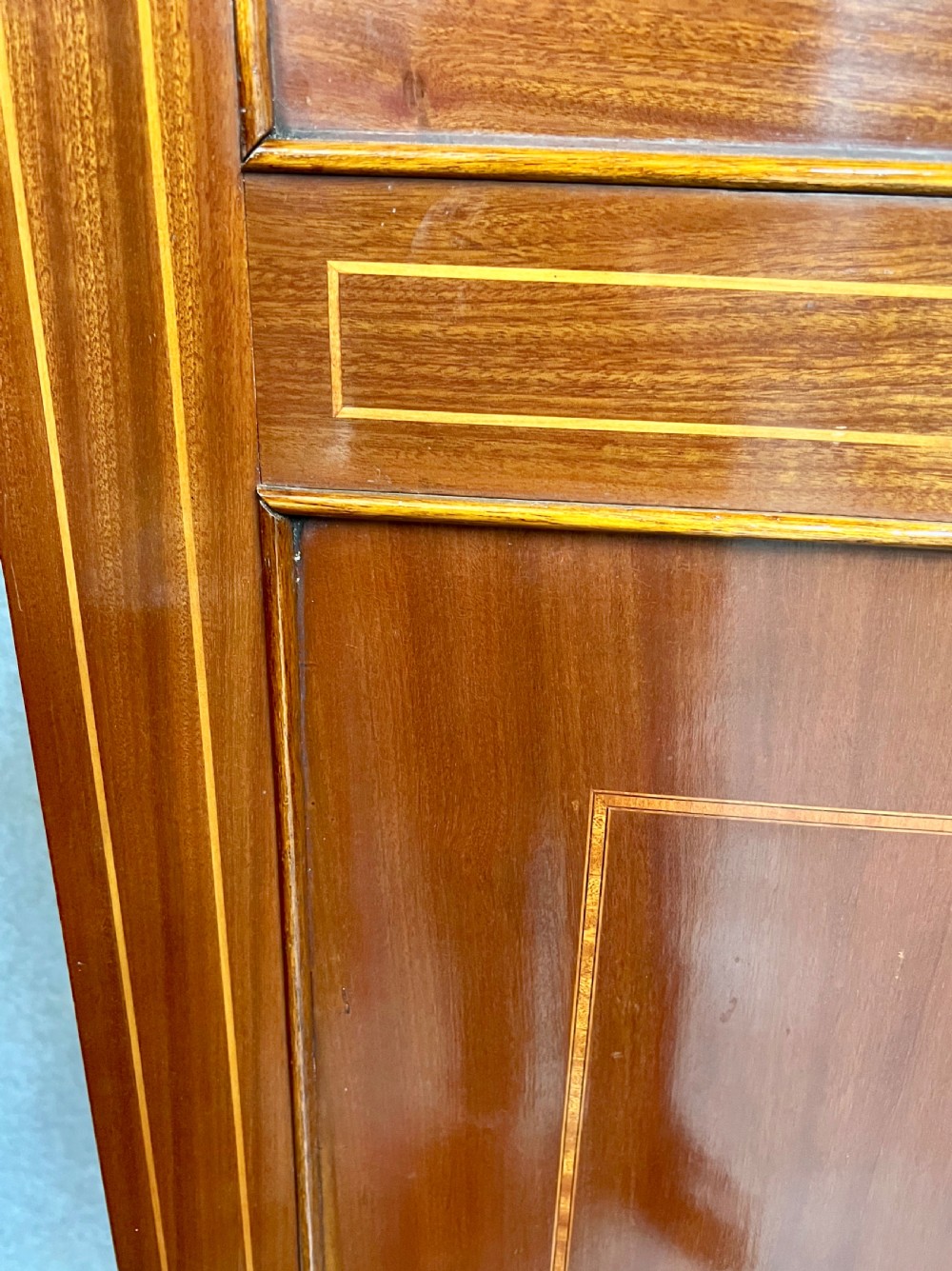 Edwardian Mahogany & Inlaid Compactum Wardrobe View IX