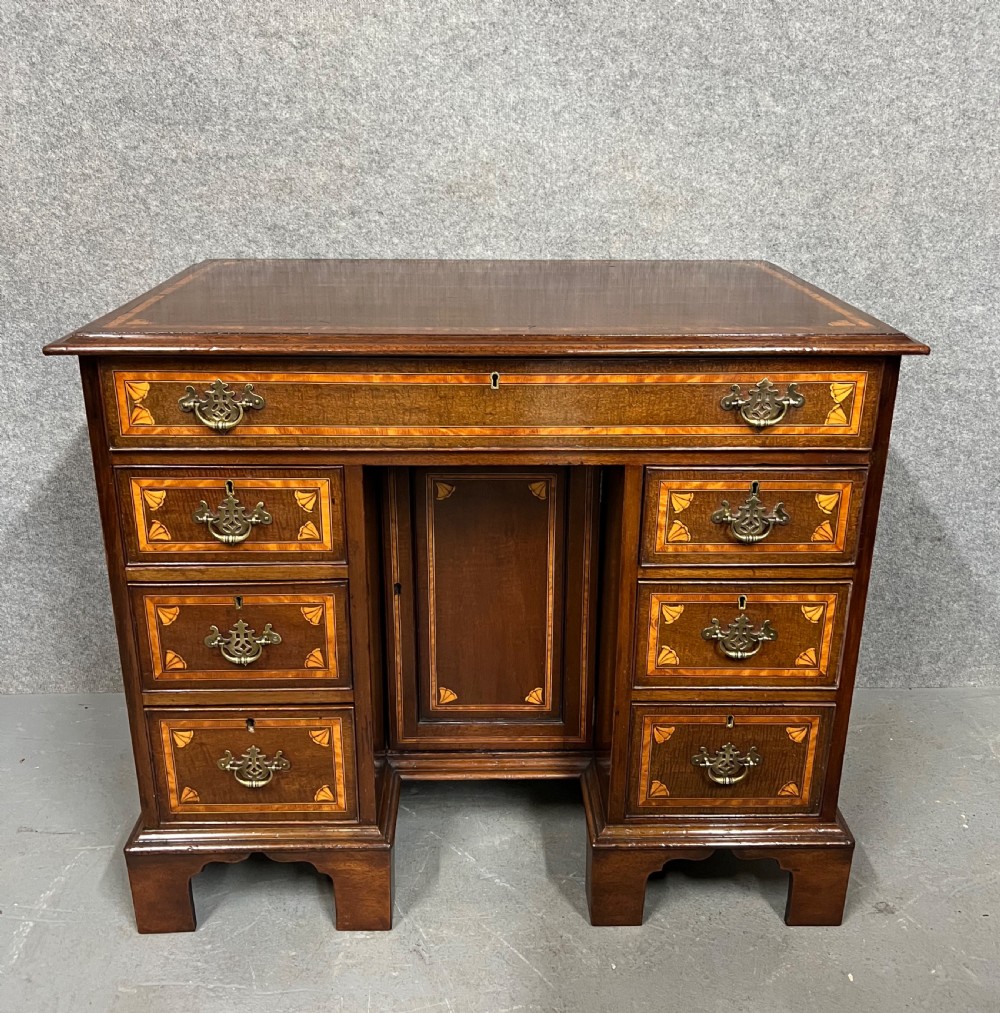 George III Mahogany & Inlaid Desk