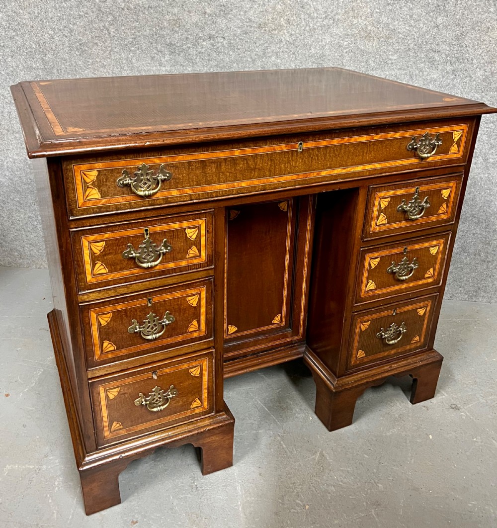 George III Mahogany & Inlaid Desk View II