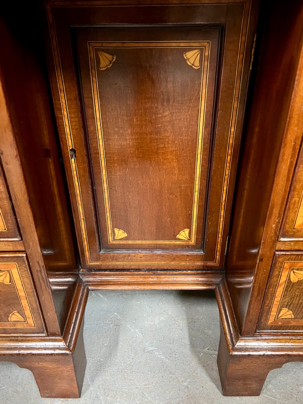 George III Mahogany & Inlaid Desk View IV