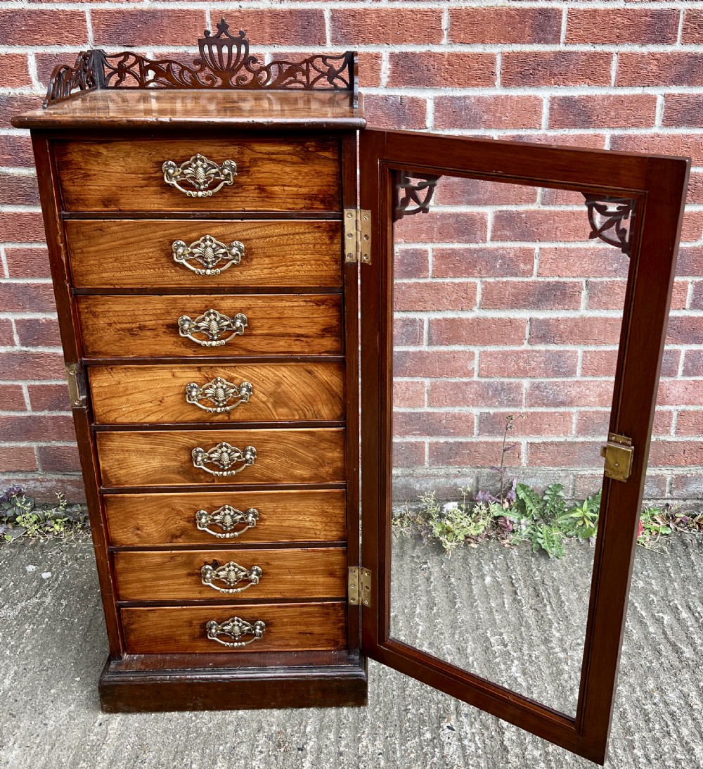 Antique Walnut Folio Cabinet View II