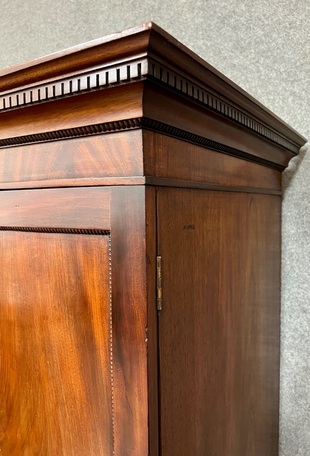George III Figured Mahogany Linen Press View III