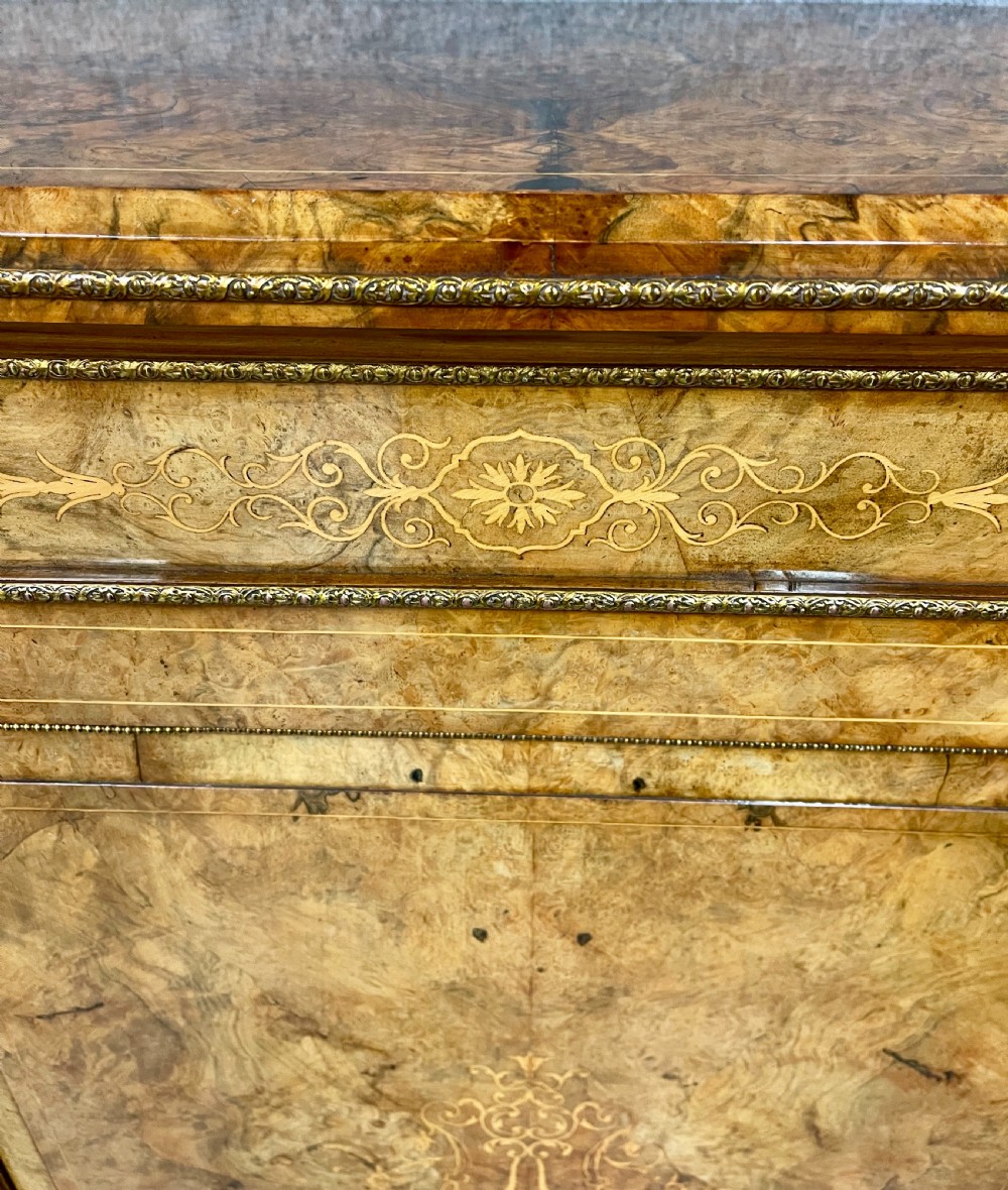 Quality Antique Burr Walnut Credenza By Debenham & Hewitt View VIII