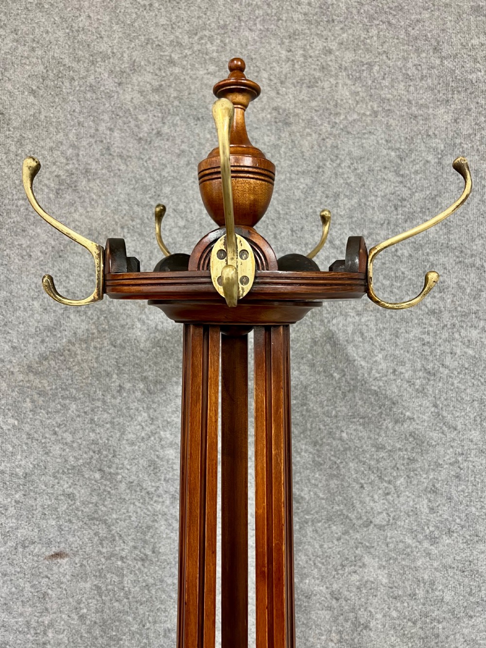 Antique Walnut Rotating Top Hall Stand View III