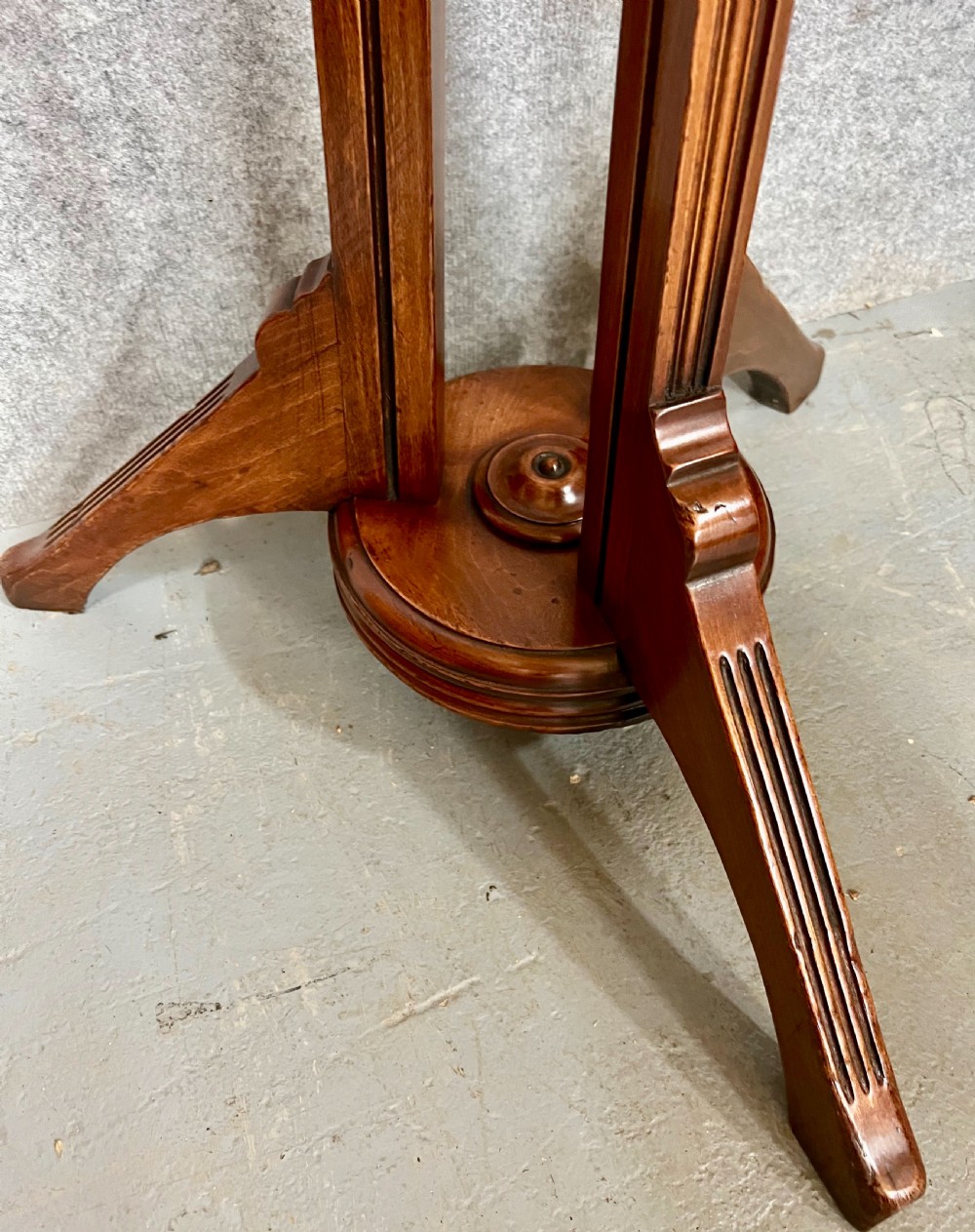 Antique Walnut Rotating Top Hall Stand View V