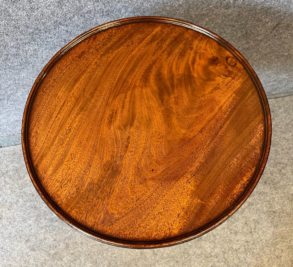 George III Mahogany Snap Top Occasional Table View VI