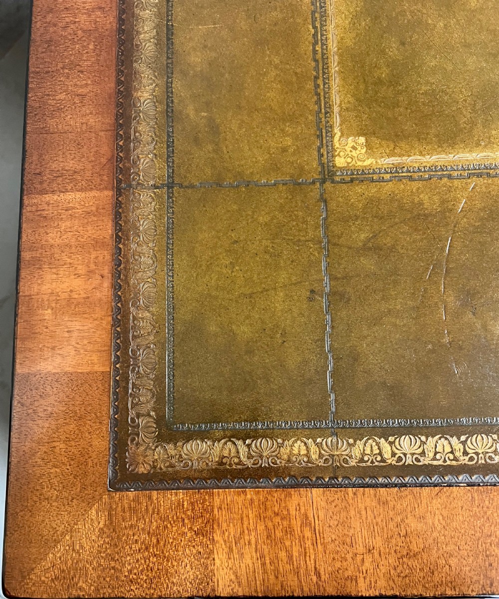 George III Mahogany Partners Desk View IV