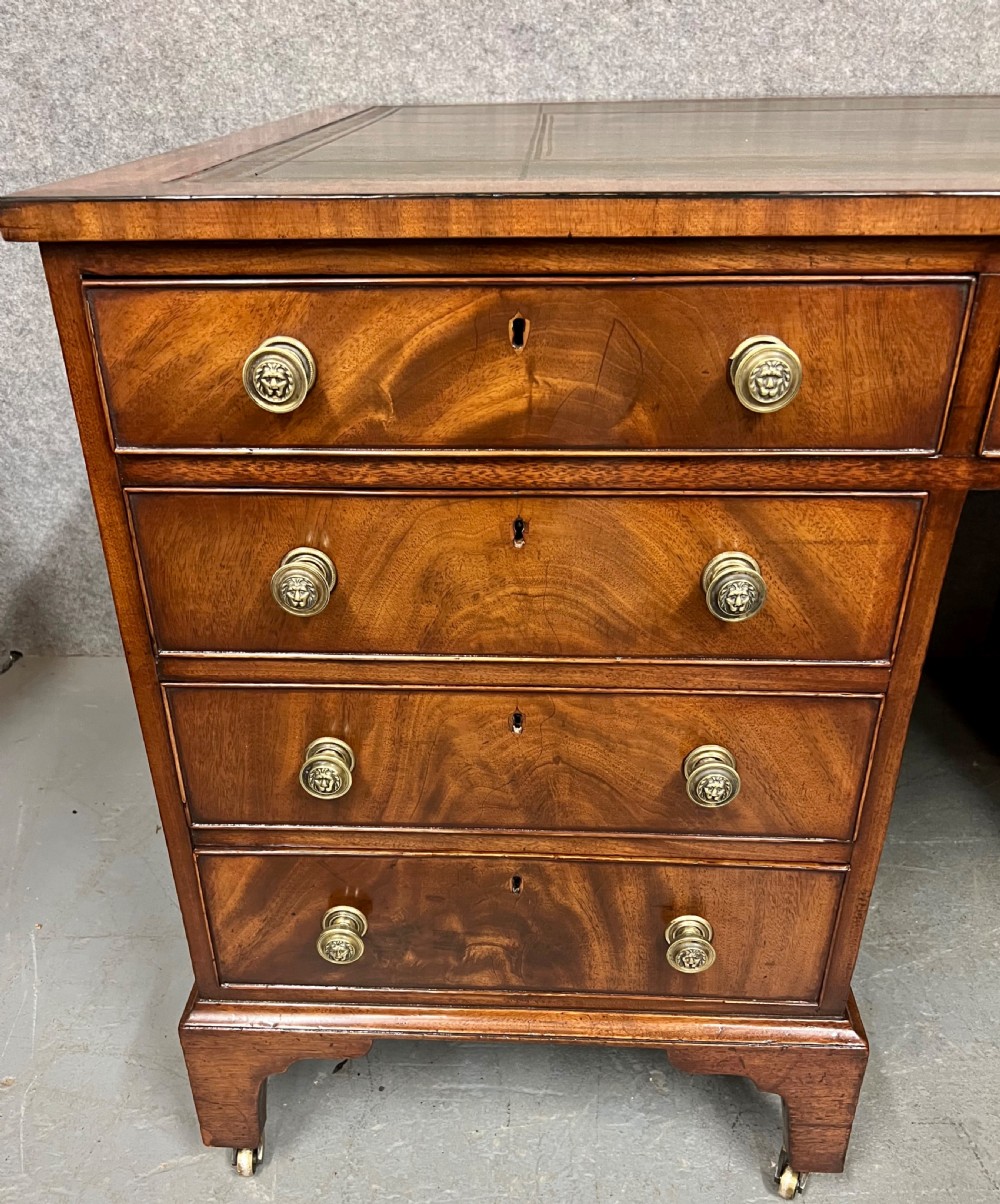 George III Mahogany Partners Desk View VIII