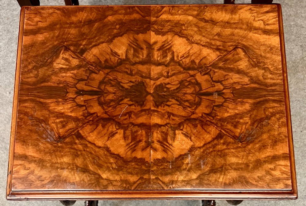 Attractive Nest of Three Walnut Tables View II