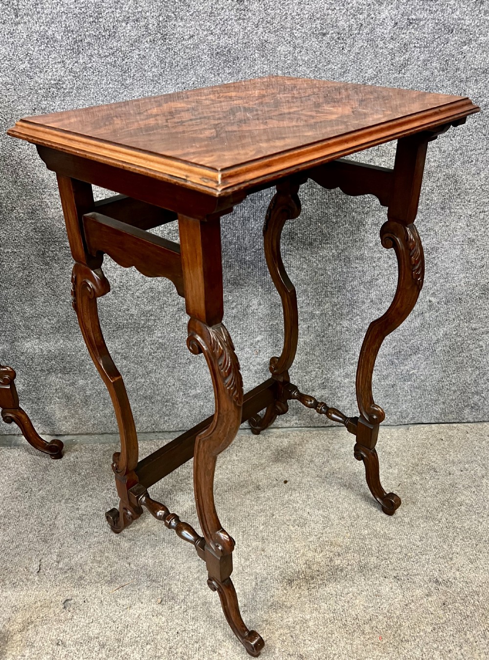 Attractive Nest of Three Walnut Tables View V