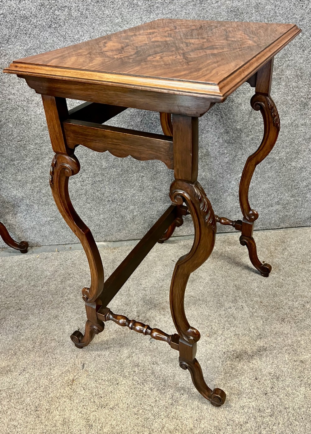 Attractive Nest of Three Walnut Tables View VII