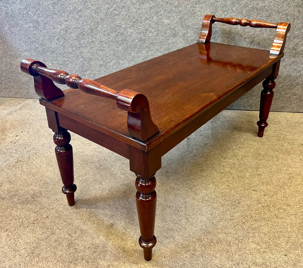Victorian Mahogany Hall or Window Seat