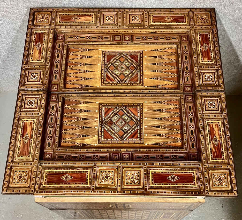 Superb Syrian Damascus Moorish Games Table
 View II