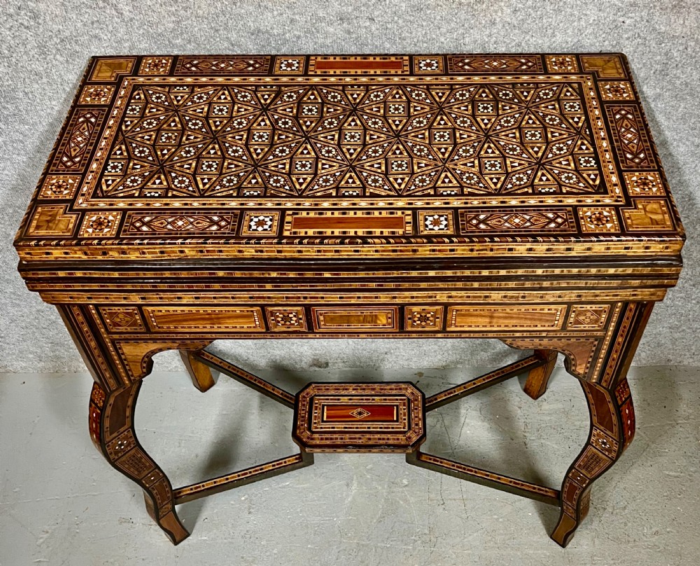 Superb Syrian Damascus Moorish Games Table
