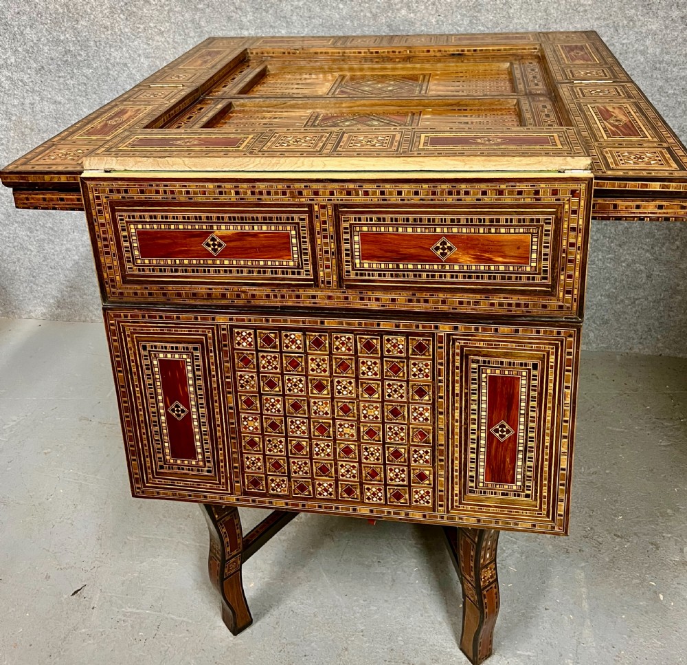 Superb Syrian Damascus Moorish Games Table
 View V
