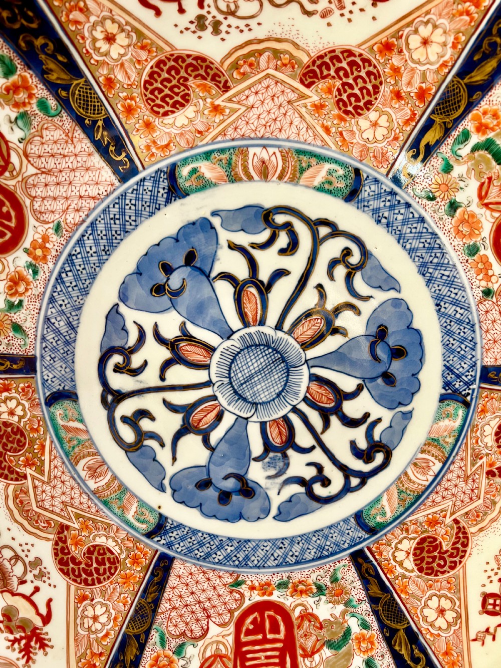 Large Imari Charger with Plate Stand View XI