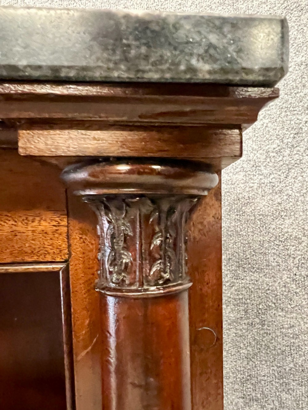 Victorian Mahogany & Marble Top Open Bookcase View VII
