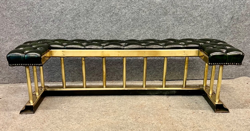 Good Quality Small Brass & Leather Club Fender View II