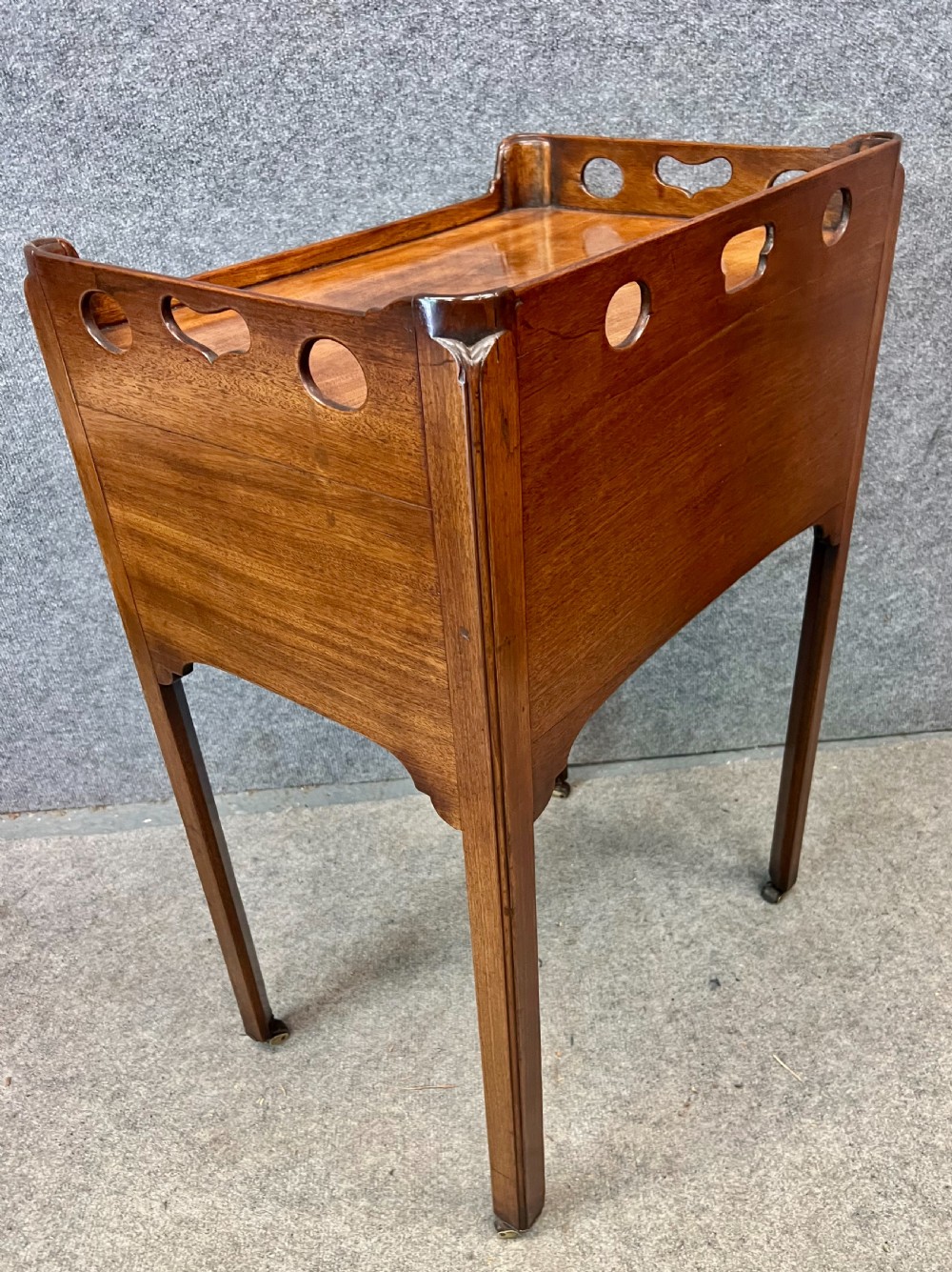 George III Mahogany Bedside Table View V