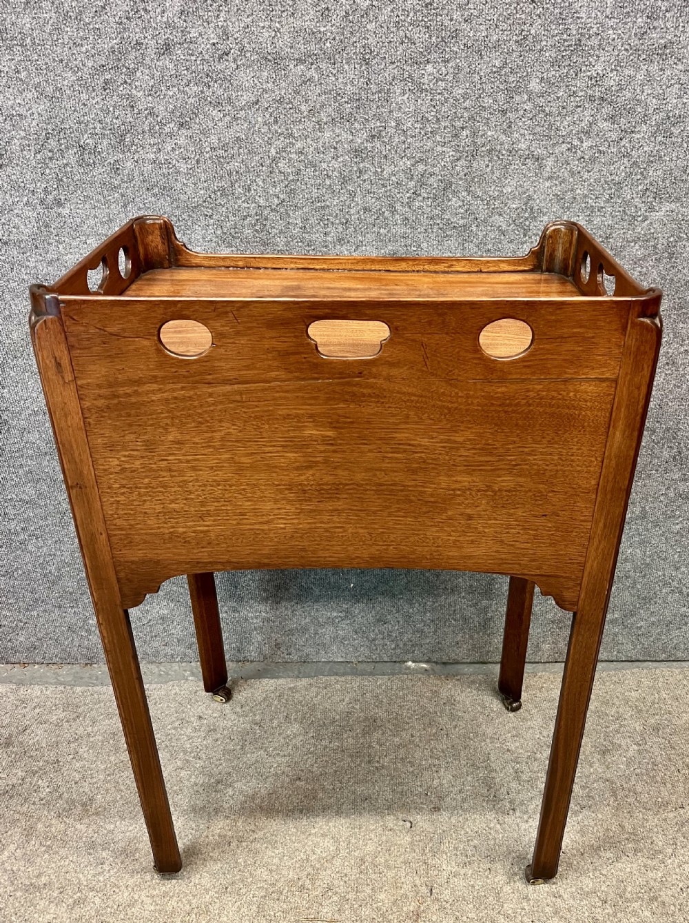 George III Mahogany Bedside Table View VII
